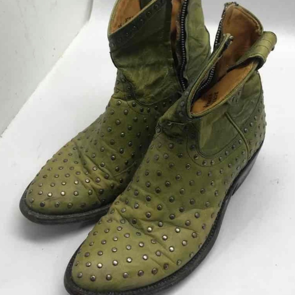 Green Old Gringo Women's Studded Boots Size 8